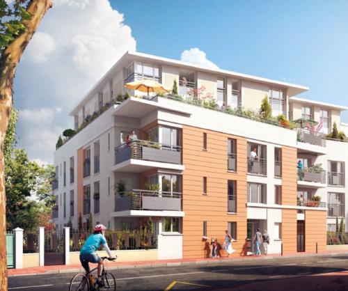 Construction de la résidence Les Terrasses de Renoir à Chatou pour Primestia