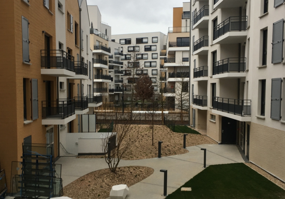 L’îlot E du programme de logements mené par SOGEBROWN (SOGEPROM et BROWNFIELD) , Logements, Poissy (Yvelines)